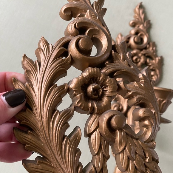 1962 Burwood Ornate Candle Sconces - Picture 5 of 10